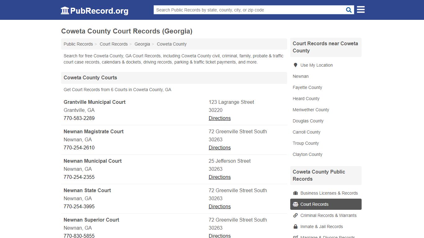 Free Coweta County Court Records (Georgia Court Records)