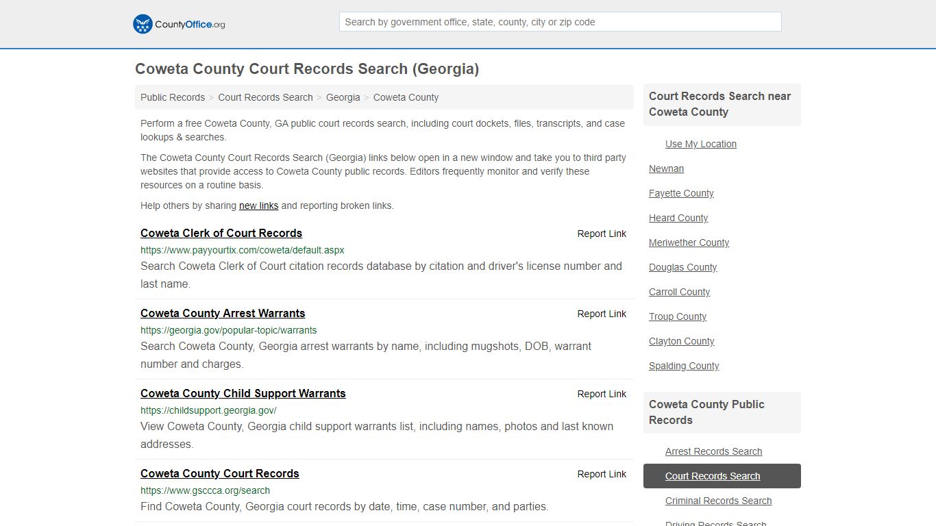 Court Records Search - Coweta County, GA (Adoptions ...