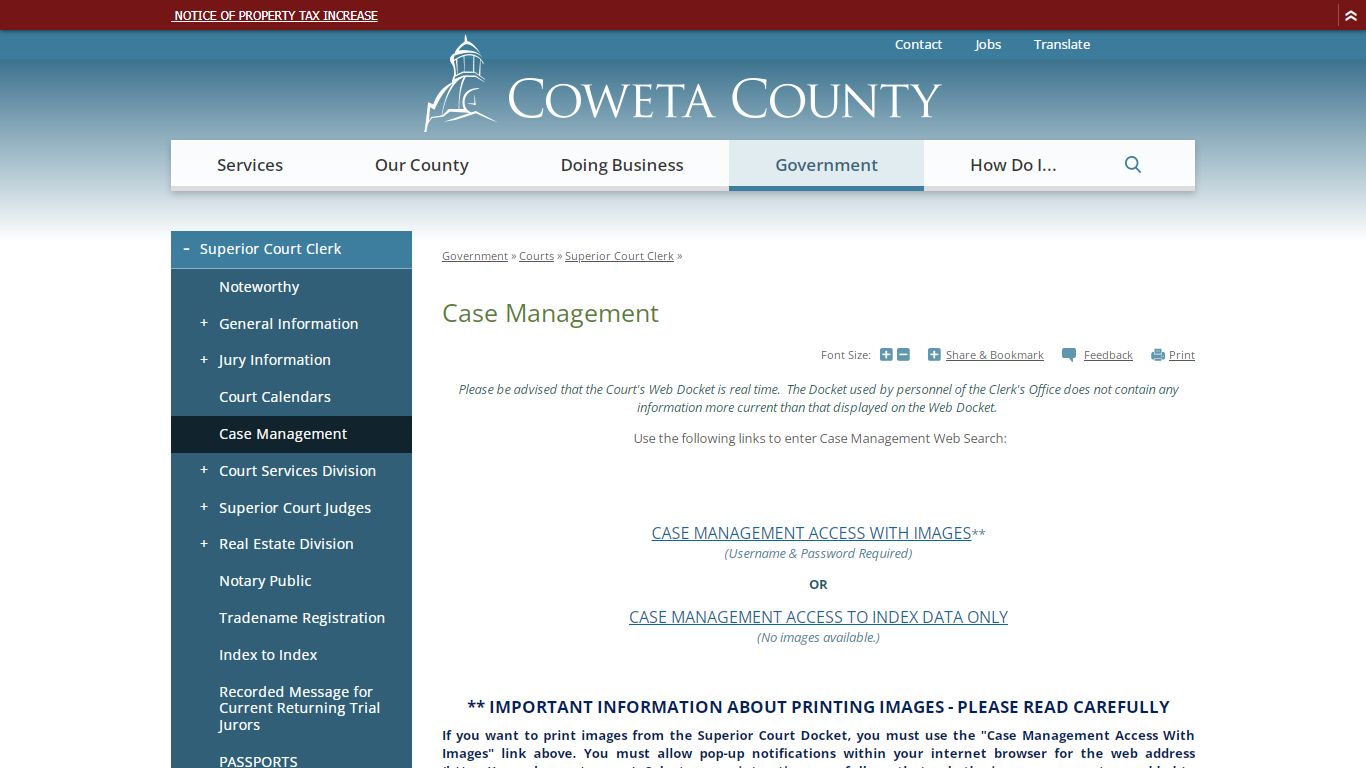 Case Management | Coweta County, GA Website